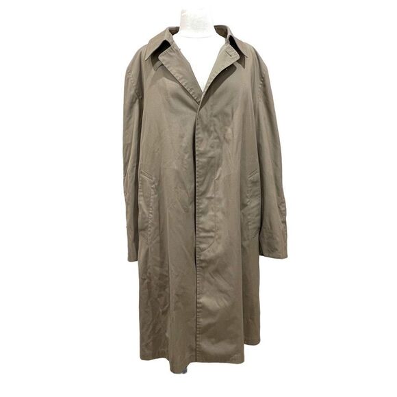 London Fog Maincoats Khaki Trench Coat with Zip Out Liner Size 46 - Picture 11 of 11